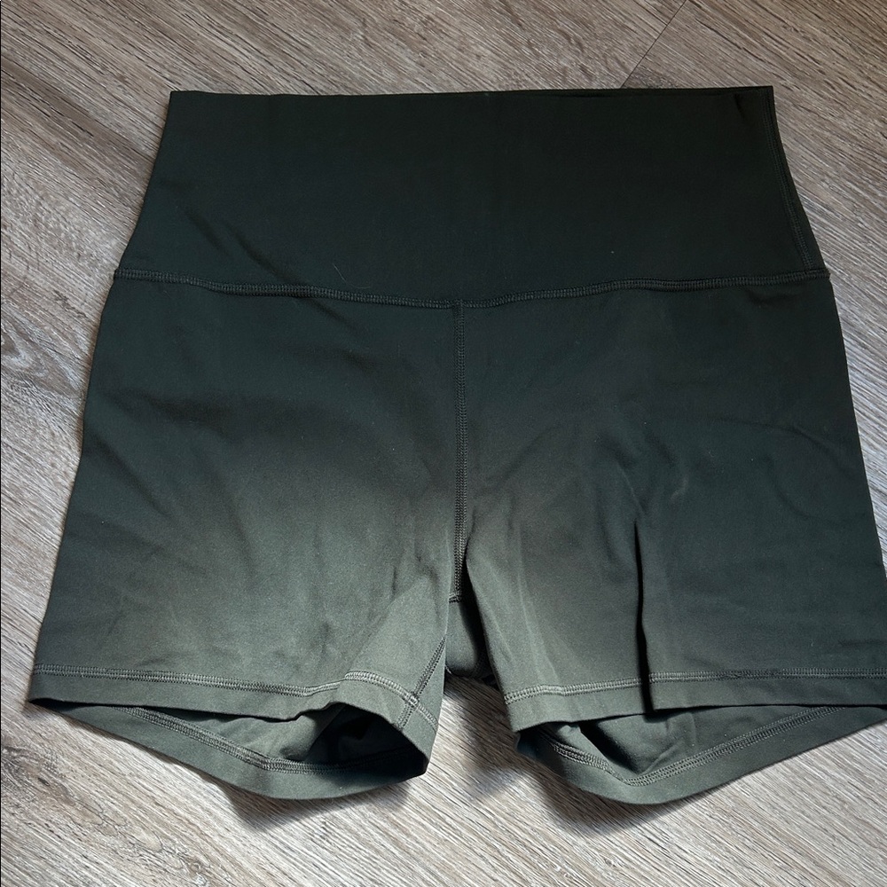 CRZ YOGA High-Waist Bike Shorts in Dark Green